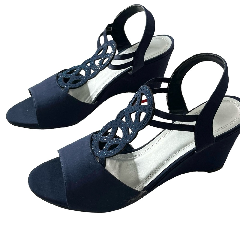 Impo Rhinestone Wedge Sandals - Picture 2 of 9
